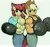 Size: 2773x2583 | Tagged: safe, artist:matchstickman, derpibooru import, apple bloom, applejack, anthro, earth pony, pony, g4, apple bloom's bow, apple brawn, apple sisters, applejack's hat, applejacked, back to back, barbell, biceps, bow, breasts, busty apple bloom, busty applejack, clothes, cowboy hat, deltoids, denim, dumbbell (object), duo, duo female, female, hair bow, hat, image, jeans, jpeg, looking at each other, looking at someone, mare, muscles, muscular female, older, older apple bloom, pants, pecs, siblings, simple background, sisters, smiling, smirk, triceps, vein, weight lifting, weights, white background, workout