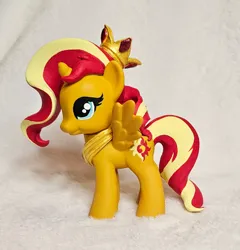 Size: 1656x1728 | Tagged: safe, artist:sanadaookmai, derpibooru import, sunset shimmer, alicorn, pony, g4, alicornified, craft, image, irl, jpeg, photo, race swap, shimmercorn, solo, toy