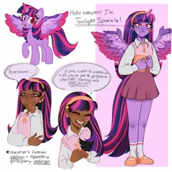 Size: 1440x1440 | Tagged: safe, artist:olikotier, derpibooru import, twilight sparkle, human, pony, blackwashing, humanized, image, jpeg