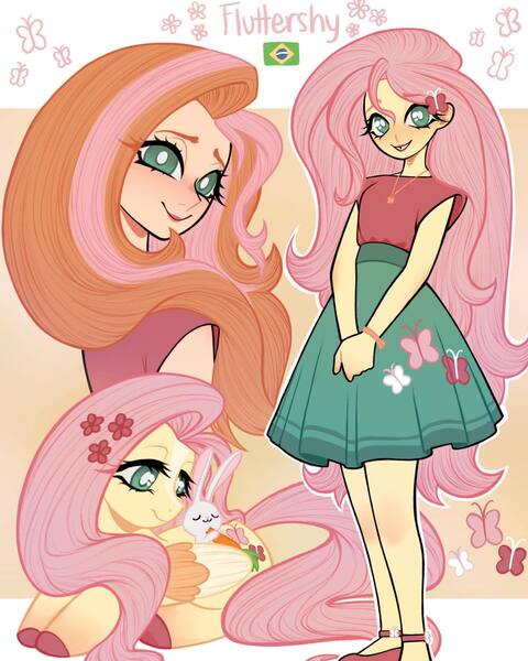 Size: 1440x1800 | Tagged: safe, artist:olikotier, derpibooru import, fluttershy, human, image, jpeg