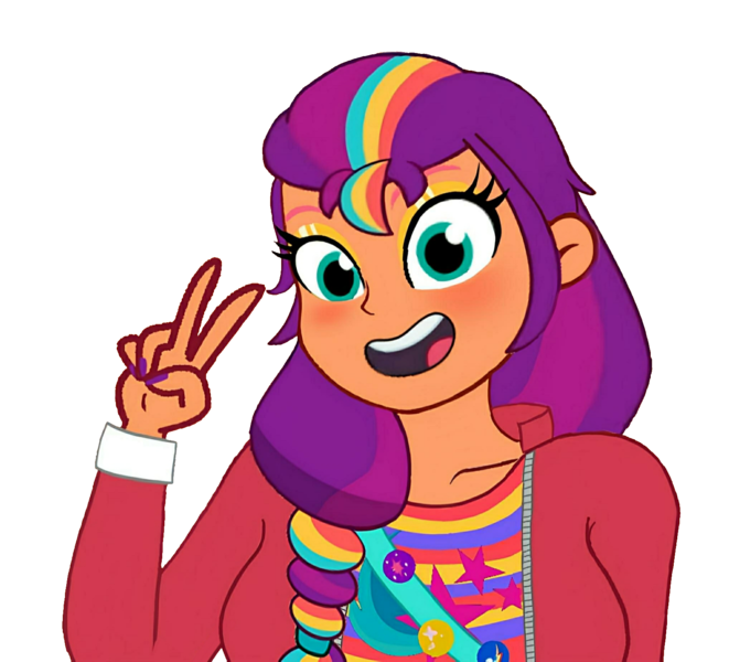 Size: 1581x1436 | Tagged: safe, artist:skystarcute64, derpibooru import, sunny starscout, human, equestria girls, g4, g5, my little pony: tell your tale, equestria girls-ified, female, image, mane stripe sunny, png, simple background, transparent background