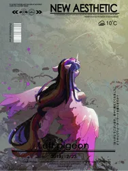 Size: 1620x2160 | Tagged: safe, artist:lendftcn, derpibooru import, twilight sparkle, twilight sparkle (alicorn), alicorn, pony, g4, female, image, jpeg, mare, rainbow power, solo, spread wings, text, wings