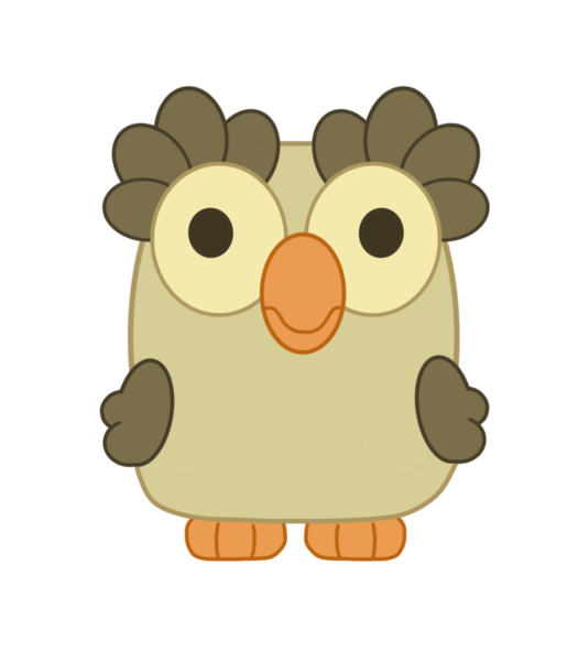 Size: 1400x1600 | Tagged: safe, anonymous artist, derpibooru import, owlowiscious, bird, owl, g4, bluey, chattermax, cursed image, derpibooru exclusive, image, png, simple background, solo, style emulation, transparent background, wtf