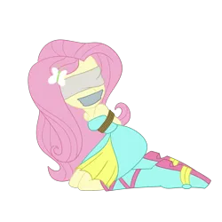 Size: 2000x2000 | Tagged: safe, artist:nie-martw-sie-o-mnie, derpibooru import, fluttershy, human, equestria girls, g4, blindfold, bondage, boots, bound and gagged, butterfly hairpin, clothes, dress, fall formal outfits, female, femsub, fluttersub, gag, image, kneeling, png, rope, rope bondage, shoes, simple background, solo, submissive, tape, tape gag, this is our big night, transparent background