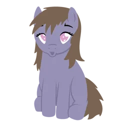 Size: 2000x2000 | Tagged: safe, artist:hach, ponerpics import, earth pony, pony, bedroom eyes, faic, female, generic pony, image, mare, png, ponerpics community collab 2024, simple background, sitting, solo, transparent background