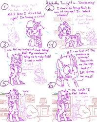 Size: 4779x6013 | Tagged: safe, artist:adorkabletwilightandfriends, derpibooru import, spike, twilight sparkle, twilight sparkle (alicorn), alicorn, comic:adorkable twilight and friends, adorkable, adorkable twilight, beanbag chair, bipedal, bookshelf, burp, comic, crisis, cute, dork, family, funny, gas, humor, image, lamp, nervous, nostril flare, nostrils, png, poking, pressure, rug, shelf, slice of life, standing, stomach, stomach growl, stomach noise, sweat