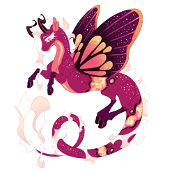 Size: 4200x4200 | Tagged: safe, artist:gigason, derpibooru import, oc, oc:viva magenta, draconequus, hybrid, image, interspecies offspring, magical threesome spawn, offspring, parent:discord, parent:oc:glow wing, parent:oc:zelus, png, simple background, solo, transparent background