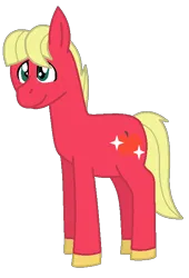 Size: 488x716 | Tagged: safe, artist:marshalia147, derpibooru import, oc, oc:red delicious, unofficial characters only, earth pony, pony, earth pony oc, freckles, image, male, offspring, parent:big macintosh, parent:marble pie, parents:marblemac, png, simple background, solo, stallion, transparent background