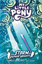 Size: 1400x2125 | Tagged: safe, artist:juni ba, derpibooru import, idw, official, g5, spoiler:comic, spoiler:g5, spoiler:g5comic, comic cover, cover, cover art, image, my little pony logo, my little pony: the storm of zephyr heights, official comic, png