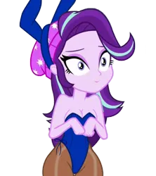 Size: 754x851 | Tagged: suggestive, artist:fishsandwich, artist:laszlvfx, edit, ponerpics import, vector edit, starlight glimmer, equestria girls, mirror magic, spoiler:eqg specials, beanie, breasts, bunny suit, busty starlight glimmer, cleavage, clothes, female, hat, humans doing horse things, image, pantyhose, png, sexy, simple background, solo, solo female, stupid sexy starlight glimmer, transparent background, vector