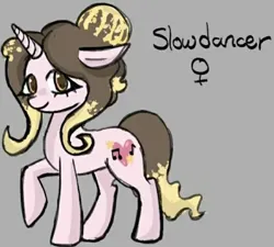 Size: 512x460 | Tagged: safe, artist:soapylicewater, ponerpics import, oc, oc:slowdancer, pony, unicorn, brunette, bun, hair bun, hair highlights, image, photo, pink coat, png, raised hoof, reference sheet, simple background, solo, tied hair, tied mane