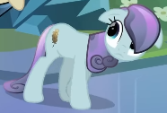 Size: 186x126 | Tagged: safe, derpibooru import, screencap, sapphire joy, crystal pony, pony, g4, season 3, the crystal empire, animation error, cropped, female, floppy ears, image, looking at something, mare, png, solo, walking