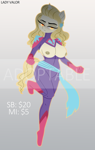 Size: 4500x7113 | Tagged: questionable, artist:bearmation, derpibooru import, oc, oc:lady valor, unofficial characters only, anthro, plantigrade anthro, pony, unicorn, absurd resolution, big breasts, breastless clothes, breasts, busty oc, captain marvel (marvel), female, flying, glow, glowing eyes, gradient background, horn, image, lidded eyes, mare, marvel, nipples, nudity, obtrusive watermark, partial nudity, png, superhero, watermark