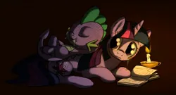 Size: 1278x688 | Tagged: safe, artist:skutchi, derpibooru import, spike, twilight sparkle, image, jpeg