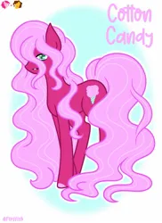 Size: 1275x1750 | Tagged: safe, artist:ocean-drop, derpibooru import, oc, oc:cotton candy, earth pony, pony, female, image, jpeg, long mane, long tail, mare, offspring, parent:cheese sandwich, parent:pinkie pie, parents:cheesepie, solo, tail