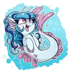 Size: 1600x1676 | Tagged: safe, artist:lou, derpibooru import, sonata dusk, seapony (g4), siren, g4, blue mane, bubble, cute, dorsal fin, eyeshadow, female, fin, fin ears, fins, fish tail, flowing mane, flowing tail, freckles, happy, image, looking up, makeup, ocean, open mouth, open smile, pink eyes, png, rainbow rocks 10th anniversary, scales, seaponified, smiling, solo, species swap, swimming, tail, teeth, underwater, water