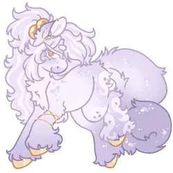 Size: 1000x1000 | Tagged: safe, artist:kazmuun, derpibooru import, oc, oc:espy, unofficial characters only, earth pony, pony, beanbrows, bracelet, bushy mane, bushy tail, butt fluff, cascading cutie mark, chest fluff, coat markings, colored ears, colored eyebrows, colored eyelashes, colored hooves, colored pinnae, commission, ear piercing, earring, earth pony oc, eye clipping through hair, eyebrows, eyebrows visible through hair, facial markings, female, freckles, gold jewelry, gradient legs, hock fluff, hooped earrings, hooves, image, jewelry, lavender coat, leg markings, lidded eyes, long mane, looking back, mare, orange hooves, piercing, png, profile, purple coat, raised hoof, raised leg, reference used, shiny hooves, simple background, snip (coat marking), solo, striped mane, tail, tail fluff, tail markings, tongue out, transparent background, two toned mane, unshorn fetlocks, wall of tags, white eyelashes, white pupils, yellow eyes, yellow hooves