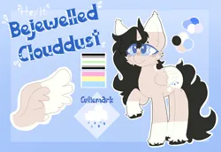 Size: 2486x1714 | Tagged: safe, artist:darling, derpibooru import, oc, oc:bejewelled clouddust, unofficial characters only, alicorn, pony, emo, image, lgbt, png, ponysona, reference sheet