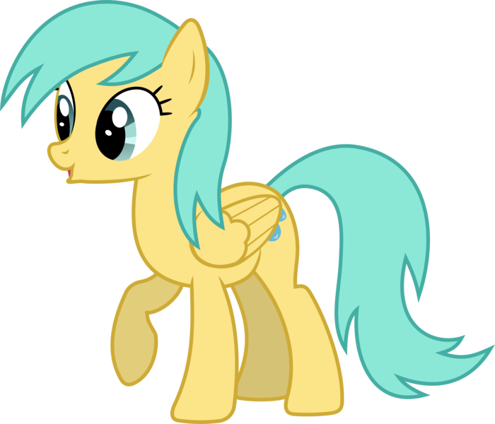 Size: 5956x5105 | Tagged: safe, artist:firlin123, derpibooru import, sunshower raindrops, pegasus, pony, :o, background pony, female, image, mare, oooooh, open mouth, png, raised hoof, simple background, solo, transparent background, vector