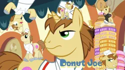 Size: 1920x1074 | Tagged: safe, derpibooru import, edit, edited screencap, screencap, donut joe, pony, unicorn, derpibooru exclusive, horn, image, jpeg, male, stallion, wallpaper