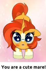 Size: 1251x1985 | Tagged: safe, artist:scandianon, derpibooru import, sunburst, pony, unicorn, blush scribble, blushing, breath, coat markings, colored hooves, facial markings, female, glasses, hooves, horn, image, mare, png, rule 63, socks (coat marking), sunstone (g4 r63 sunburst)