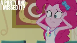 Size: 2003x1125 | Tagged: safe, derpibooru import, edit, edited screencap, editor:quoterific, screencap, pinkie pie, best trends forever, equestria girls, equestria girls series, g4, best trends forever: pinkie pie, image, my little pony equestria girls: choose your own ending, png, solo