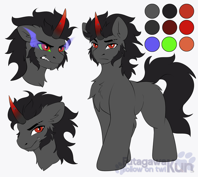 Size: 3900x3500 | Tagged: safe, artist:fkk, derpibooru import, king sombra, pony, unicorn, horn, image, male, png, solo, stallion