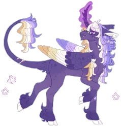 Size: 2220x2334 | Tagged: safe, artist:sleepy-nova, derpibooru import, oc, oc:morningstar, unofficial characters only, alicorn, pony, cloven hooves, colored wings, female, image, mare, multicolored wings, png, simple background, solo, transparent background, wings