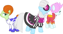 Size: 5607x3000 | Tagged: safe, artist:cloudy glow, derpibooru import, photo finish, soigne folio, stella lashes, earth pony, pony, g4, female, image, mare, png, simple background, stella, transparent background, vector