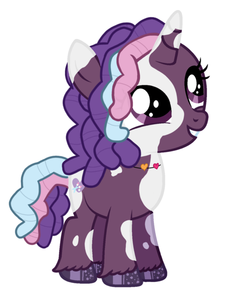 Size: 1163x1500 | Tagged: safe, artist:artsmlpgen5, derpibooru import, violette rainbow, pony, unicorn, g4, g5, female, filly, foal, g5 to g4, generation leap, horn, image, png, simple background, transparent background