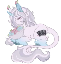 Size: 1060x1130 | Tagged: safe, artist:kazmuun, derpibooru import, oc, oc:spectral clairvoyance, pony, bouquet of flowers, female, flower, image, lying down, mare, png, prone, simple background, solo, transparent background