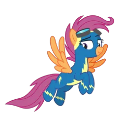 Size: 6000x5600 | Tagged: safe, artist:gypsykumquat, derpibooru import, scootaloo, pegasus, pony, g4, .svg available, absurd resolution, alternate universe, clothes, female, flying, goggles, image, inkscape, older, older scootaloo, png, scootaloo can fly, show accurate, simple background, smug, solo, transparent background, uniform, vector, wonderbolt scootaloo, wonderbolts, wonderbolts uniform