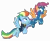 Size: 8500x7000 | Tagged: safe, artist:gypsykumquat, derpibooru import, rainbow dash, scootaloo, pegasus, pony, g4, the last problem, .svg available, absurd resolution, clothes, duo, duo female, female, flying, goggles, image, inkscape, older, older rainbow dash, older scootaloo, png, scootaloo can fly, show accurate, simple background, smug, transparent background, uniform, vector, wonderbolt scootaloo, wonderbolts, wonderbolts jacket, wonderbolts uniform