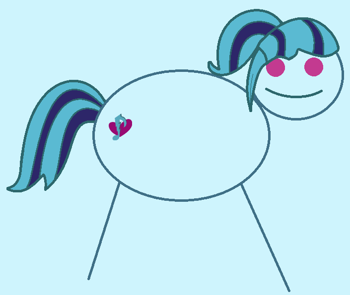 Size: 705x595 | Tagged: safe, artist:twilyisbestpone, derpibooru import, sonata dusk, ponified, earth pony, pony, equestria girls, g4, 1000 hours in ms paint, derpibooru exclusive, equestria girls ponified, female, image, intentionally bad, light blue background, mare, ms paint, my little pony equestria girls: rainbow rocks, png, ponytail, quality, rainbow rocks 10th anniversary, simple background, smiling, solo, stick figure, stick pony, stickmare, stylistic suck