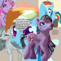 Size: 2000x2000 | Tagged: safe, artist:skypaw10, derpibooru import, marble pie, maud pie, rainbow dash, earth pony, pegasus, pony, g3, g4, english, image, jpeg