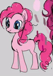 Size: 254x360 | Tagged: safe, artist:skypaw10, derpibooru import, pinkie pie, earth pony, pony, female, gray background, image, jpeg, mare, simple background, sketch, smiling, solo