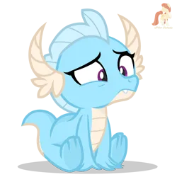 Size: 2700x2700 | Tagged: safe, artist:r4hucksake, derpibooru import, oc, oc:avalanche, dragon, baby, baby dragon, image, png, simple background, solo, transparent background, younger