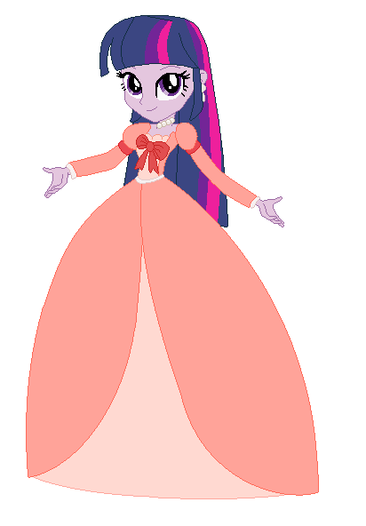 Size: 412x592 | Tagged: safe, artist:cheerful9, artist:selenaede, derpibooru import, twilight sparkle, human, equestria girls, g4, base used, bow, clothes, cute, dress, female, gown, image, jewelry, necklace, pearl necklace, png, queen miranda, smiling, sofia the first, solo, twiabetes