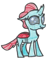 Size: 903x1066 | Tagged: safe, artist:captainquack64, derpibooru import, ocellus, changedling, changeling, g4, 2018, image, png, simple background, solo, traditional art, transparent background