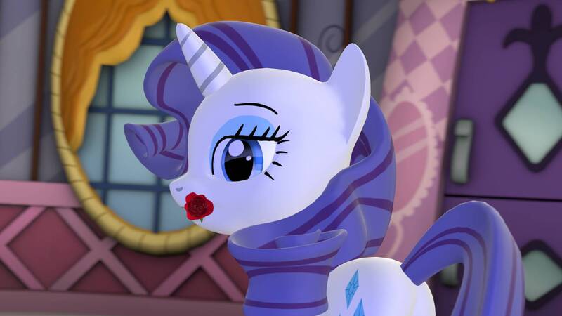 Size: 1920x1080 | Tagged: safe, artist:midnightdanny, ponerpics import, rarity, pony, 3d, butt, female, image, jpeg, mare