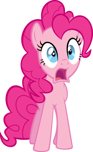 Size: 1600x2618 | Tagged: safe, artist:littleponyforever, derpibooru import, pinkie pie, earth pony, pony, g4, .svg available, female, image, jaw drop, mare, png, simple background, transparent background, vector