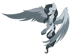 Size: 4660x3492 | Tagged: safe, artist:angellightyt, derpibooru import, oc, oc:silent script, unofficial characters only, pegasus, pony, image, large wings, pegasus oc, png, simple background, solo, sternocleidomastoid, transparent background, wings