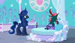 Size: 4736x2696 | Tagged: safe, derpibooru import, pharynx, princess luna, oc, alicorn, changedling, changeling, changepony, hybrid, pony, g4, base used, changeling oc, female, image, lunarynx, male, mare, next generation, parent:pharynx, parent:princess luna, png, ponysona, prince pharynx, shipping, straight