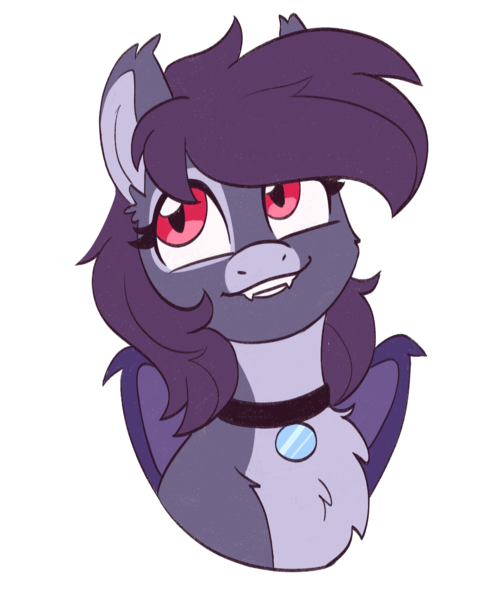 Size: 1382x1700 | Tagged: artist needed, safe, derpibooru import, oc, oc:pestyskillengton, unofficial characters only, bat pony, pony, bat pony oc, bat wings, bust, collar, cute, female, image, png, simple background, sketch, solo, transparent background, wings