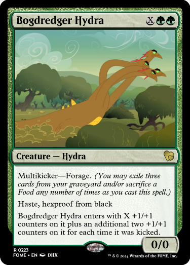 Size: 375x523 | Tagged: safe, derpibooru import, edit, hydra, feeling pinkie keen, g4, ccg, froggy bottom bog, image, magic the gathering, multiple heads, png, trading card, trading card edit, trading card game