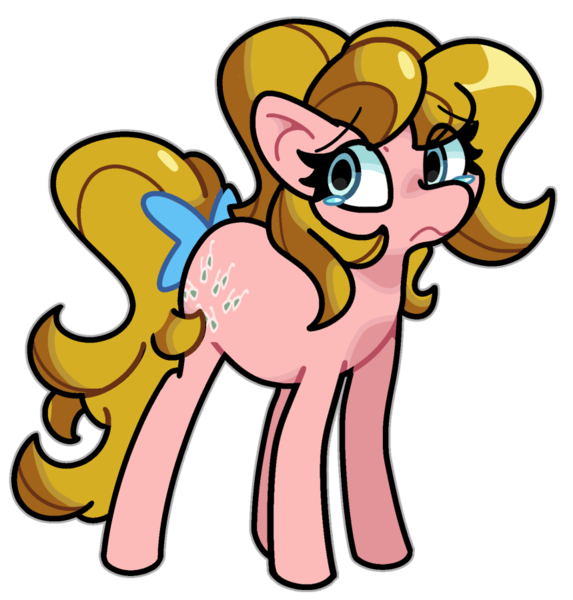 Size: 859x900 | Tagged: safe, artist:kindakismet, derpibooru import, shady, earth pony, pony, g1, g4, bow, g1 to g4, generation leap, image, png, sad, simple background, solo, tail, tail bow, teary eyes, transparent background