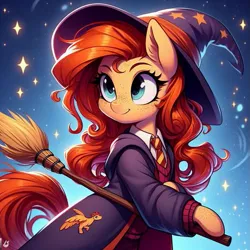 Size: 755x755 | Tagged: safe, ai content, derpibooru import, machine learning generated, ponified, pony, ginny weasley, harry potter (series), image, png, solo