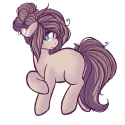 Size: 2000x2000 | Tagged: safe, artist:fannytastical, derpibooru import, oc, oc:rusty, earth pony, pony, colored, female, floppy ears, image, mare, missing cutie mark, png, raised hoof, requested art, shading, simple background, solo, striped ears, transparent background, uncomfortable, wavy mouth