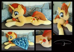 Size: 4000x2800 | Tagged: safe, artist:purplenebulastudios, derpibooru import, sunburst, pony, image, irl, jpeg, life size, photo, plushie, solo