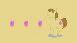 Size: 3840x2160 | Tagged: safe, derpibooru import, donut joe, pony, unicorn, derpibooru exclusive, donut, food, horn, image, jpeg, looking at you, male, smiling, smiling at you, solo, stallion, wallpaper